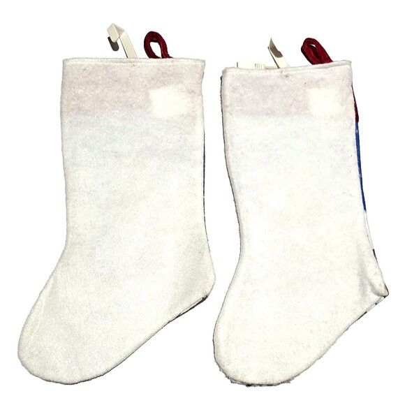 VTG 90s Santas Best Stockings Felt Christmas Santa Claus Frosty Snowman NWT NOS - Picture 2 of 6